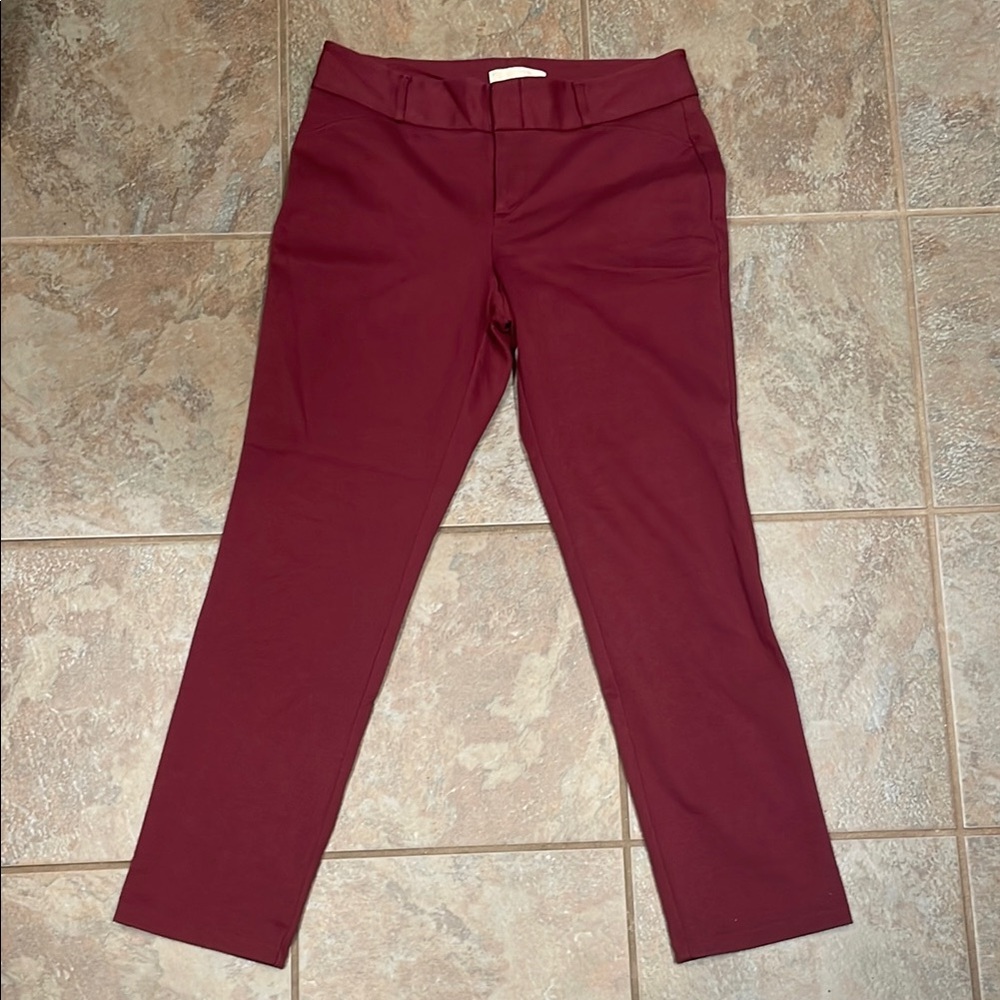 Michael Kors Burgundy Slim Fit Pants